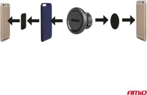 Uchwyt samochodowy magnetyczny na telefon do kratki wentylacyjnej 360 AMIO-04141 5