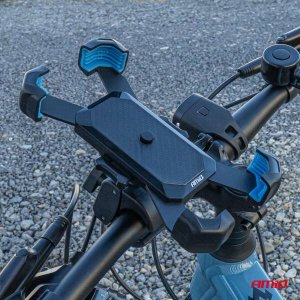 Uchwyt do telefonu na rower motocykl skuter hulajnogę obrotowy 360 AMIO-04146 6