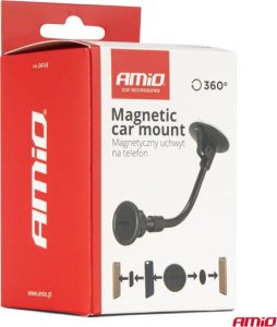 Uchwyt samochodowy magnetyczny do telefonu na szybę przyssawkę elastyczny 360 AMIO-04143 8