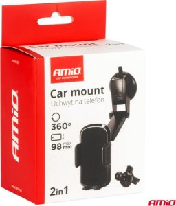 Uchwyt do samochodu na telefon szybę kokpit kratkę regulowany AMIO-04136 11