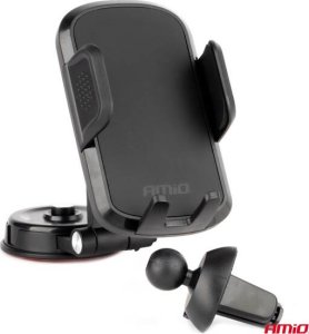 Uchwyt do samochodu na telefon kokpit i kratkę wentylacyjn? 2w1 360 AMIO-04138 4