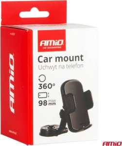 Uchwyt do samochodu na telefon kokpit obrotowy 360 AMIO-04137 7