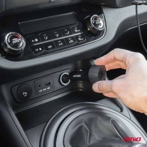 Ładowarka samochodowa 50W 2x USB-A + 2x USB-C AMIO-04284 2