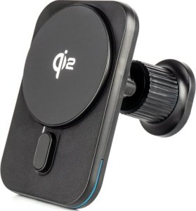 Uchwyt samochodowy na telefon do kratki i na kokpit z szybk? ładowark? indukcyjn? Qi2 15W AMIO-04179 1