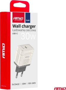 Ładowarka sieciowa Quick Charge GaN PD 30W USB-C AMIO-04285 3