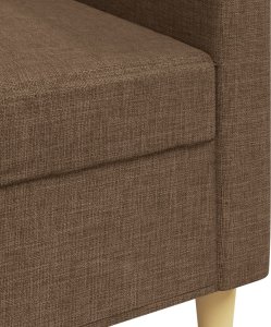 vidaXL Sofa 3-osobowa, brązowa, 210 cm, tapicerowana tkaniną 7