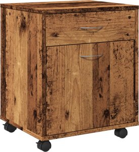 vidaXL Szafka na kółkach, kolor starego drewna, 45x38x54 cm 2