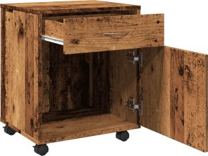 vidaXL Szafka na kółkach, kolor starego drewna, 45x38x54 cm 8