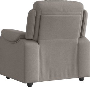 vidaXL Fotel rozkładany, kolor taupe, obity tkaniną 5