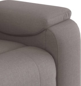 vidaXL Fotel rozkładany, kolor taupe, obity tkaniną 8
