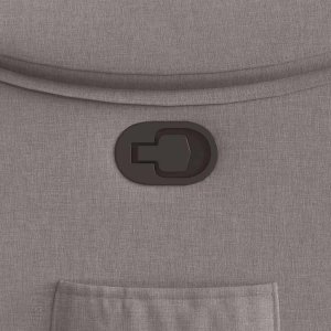 vidaXL Fotel rozkładany, kolor taupe, obity tkaniną 9