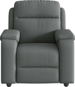 vidaXL Rozkładany fotel masujący, ciemnoszary, obity tkaniną 3