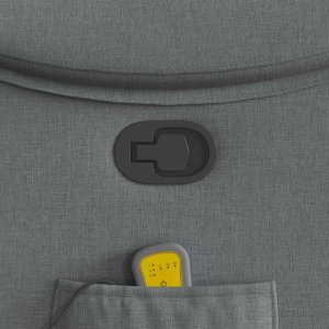 vidaXL Rozkładany fotel masujący, ciemnoszary, obity tkaniną 10