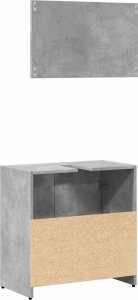 vidaXL Szafka łazienkowa z lustrem, szarość betonu 6