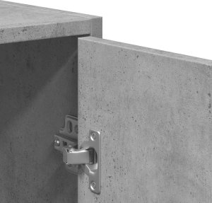 vidaXL Szafka łazienkowa z lustrem, szarość betonu 8