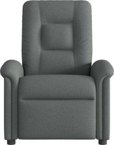 vidaXL Rozkładany fotel masujący, elektryczny, ciemnoszary, tkanina 5
