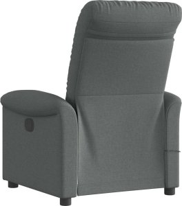 vidaXL Rozkładany fotel masujący, elektryczny, ciemnoszary, tkanina 7