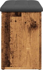 vidaXL Ławka ze schowkiem na buty, stare drewno, 82x32x45,5 cm 5
