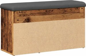 vidaXL Ławka ze schowkiem na buty, stare drewno, 82x32x45,5 cm 6