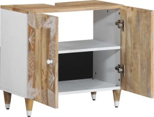 vidaXL Szafka pod umywalkę, 62x33x58 cm, lite drewno mango 3