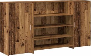 vidaXL Biurko recepcyjne Stare drewno 200x50x103,5 cm Drewno klejone 2