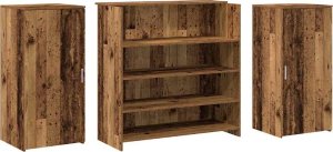 vidaXL Biurko recepcyjne Stare drewno 200x50x103,5 cm Drewno klejone 7