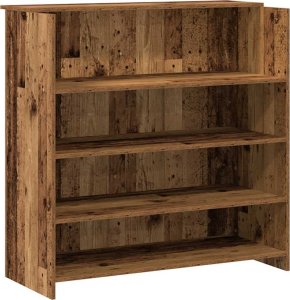 vidaXL Biurko recepcyjne Stare drewno 200x50x103,5 cm Drewno klejone 8