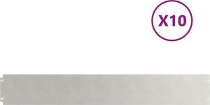 vidaXL Obrzeża trawnikowe 10 szt. 15x103 cm Stal nierdzewna 2