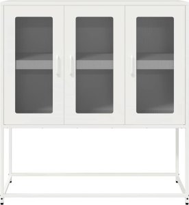 vidaXL Szafka, biała, 100,5x39x107 cm, stal walcowana na zimno 5