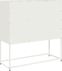 vidaXL Szafka, biała, 100,5x39x107 cm, stal walcowana na zimno 8