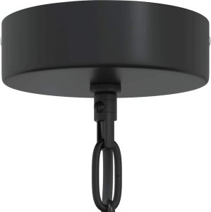 vidaXL Lampa wisząca E27 Czarna  31 cm Żelazo 7