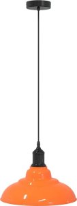 vidaXL Lampa wisząca z regulacją wysokości E27 Pomarańczowy połysk 2