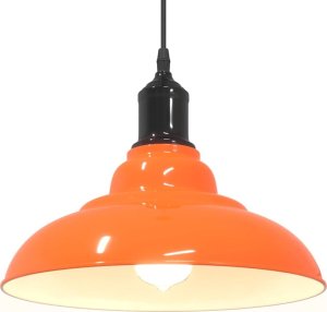 vidaXL Lampa wisząca z regulacją wysokości E27 Pomarańczowy połysk 5