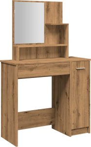 vidaXL Toaletka z lustrem, dąb artisan, 74,5x40x141 cm 2
