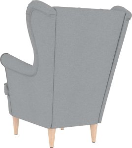 vidaXL Fotel, jasnoszary, 74x84x100 cm, obity tkaniną 6