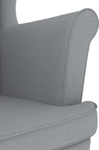 vidaXL Fotel, jasnoszary, 74x84x100 cm, obity tkaniną 7