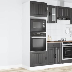 vidaXL Szafki do piekarnika, 2 szt., Kalmar, czarne (3315042) 3