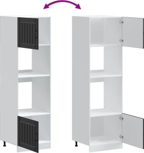 vidaXL Szafki do piekarnika, 2 szt., Kalmar, czarne (3315042) 8
