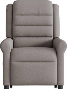 vidaXL Podnoszony fotel masujący, rozkładany, kolor taupe, tkanina 6