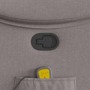 vidaXL Rozkładany fotel masujący, taupe, obity tkaniną 10