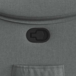 vidaXL Fotel rozkładany, ciemnoszary, tapicerowany tkaniną 9