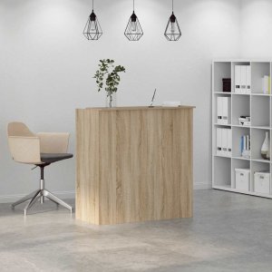 vidaXL vidaXL Biurko recepcyjne dąb sonoma 100x50x103,5 cm Drewno klejone 4