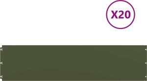 vidaXL Obrzeża trawnikowe 20 szt. Oliwkowo-zielone 25x103 cm 2