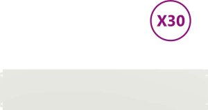 vidaXL Obrzeża trawnikowe 30 szt. Białe Stal walcowana na zimno 2