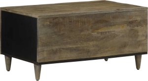 vidaXL Stolik kawowy Jasnoszary 80x50x40 cm Drewno lite Mango 5