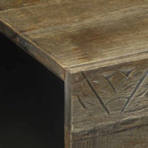 vidaXL Stolik kawowy Jasnoszary 80x50x40 cm Drewno lite Mango 6