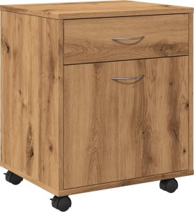 vidaXL Szafka na kółkach, dąb artisan, 45x38x54 cm 2