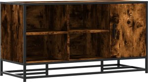 vidaXL Ławka z miejscem na buty, przydymiony dąb, 100x40x53,5 cm 2