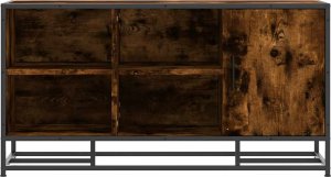 vidaXL Ławka z miejscem na buty, przydymiony dąb, 100x40x53,5 cm 4