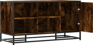 vidaXL Ławka z miejscem na buty, przydymiony dąb, 100x40x53,5 cm 5